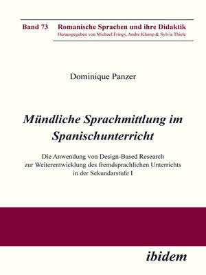cover image of Mündliche Sprachmittlung im Spanischunterricht